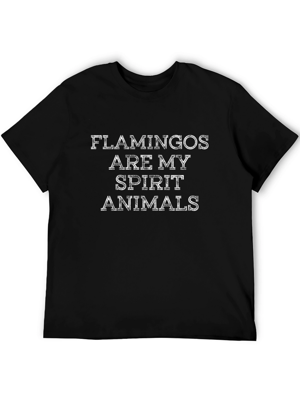 Flamingos are My Spirit Animal Black T-Shirt