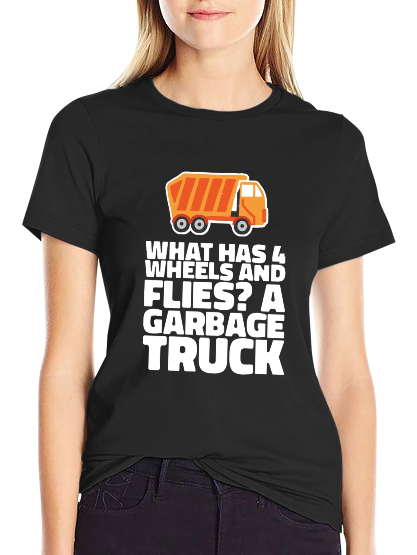 Garbage Truck Riddle T-Shirt Funny Joke Tee