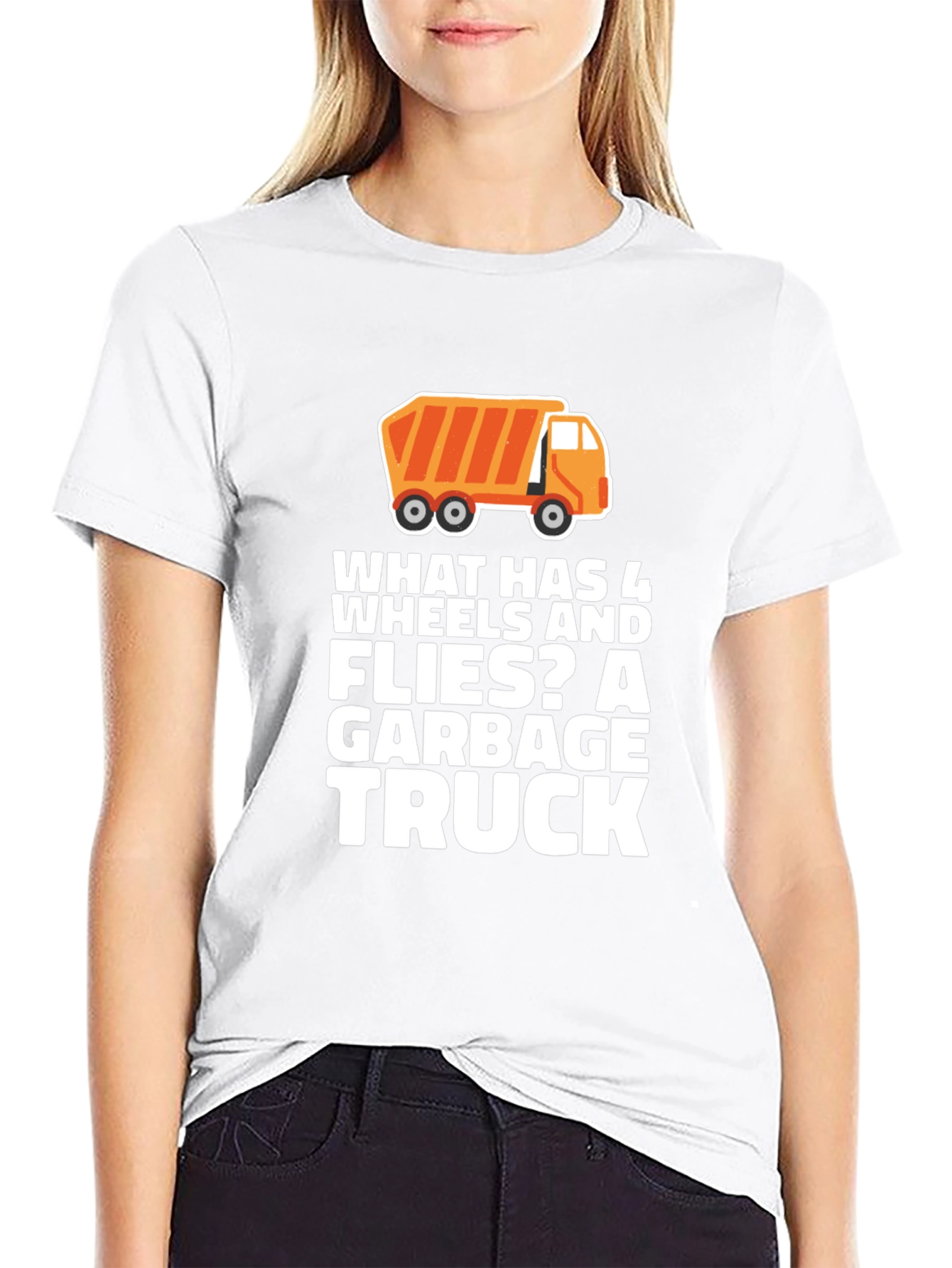 Garbage Truck Riddle T-Shirt Funny Joke Tee