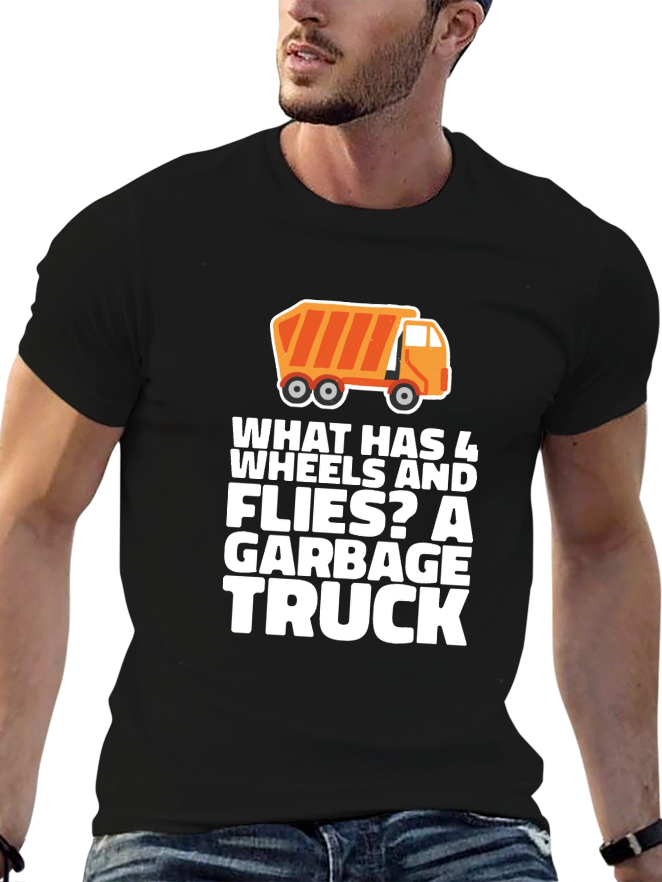 Garbage Truck Riddle T-Shirt Funny Joke Tee
