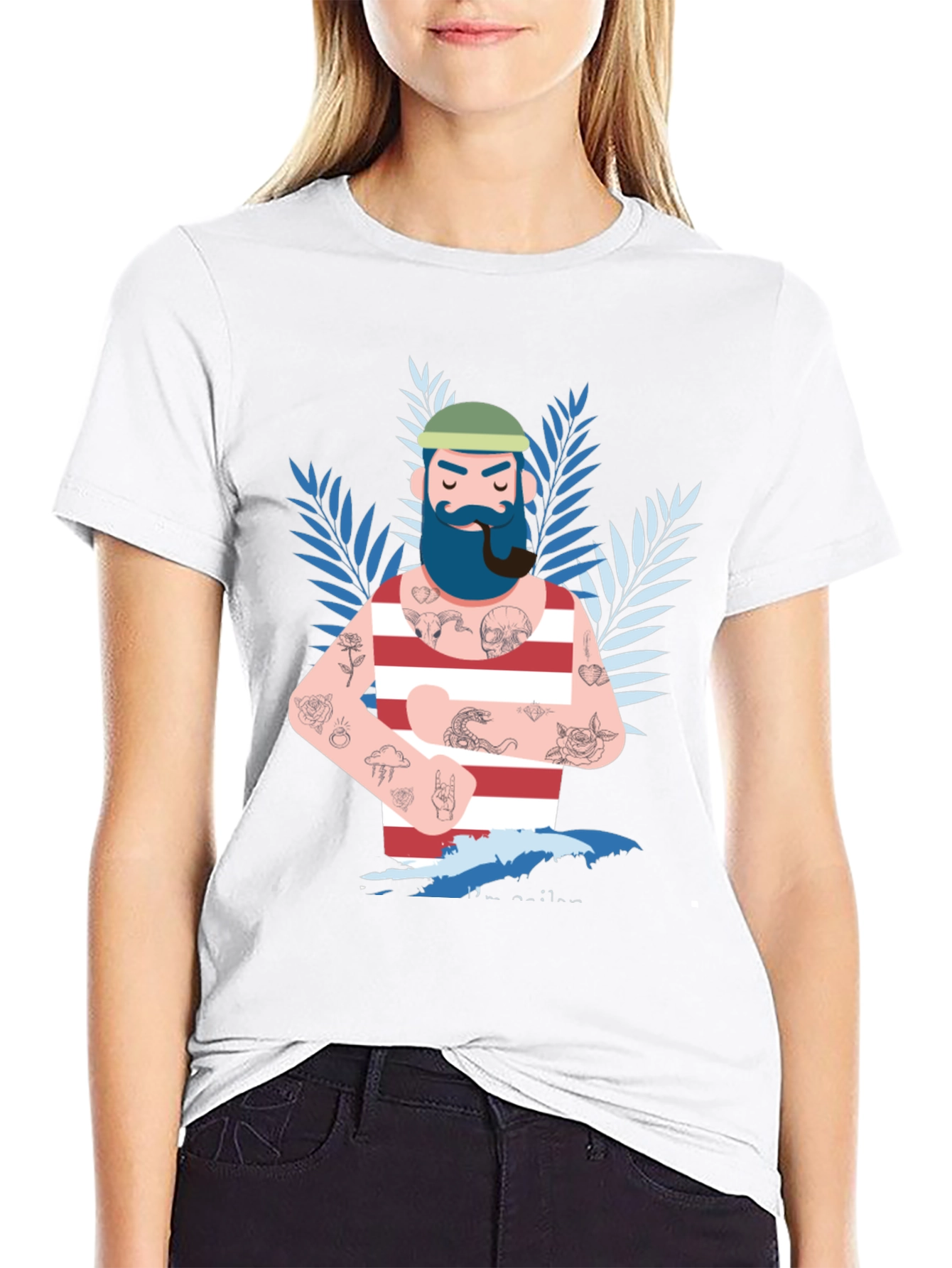 Nautical Sailor Tattoo T-Shirt - Bold Graphic Tee