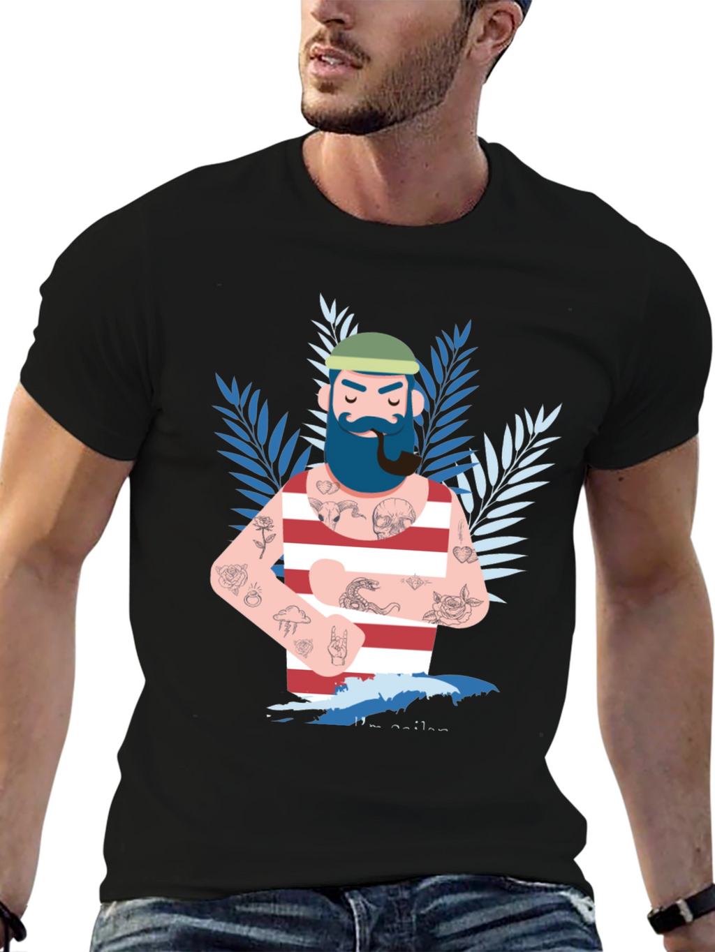 Nautical Sailor Tattoo T-Shirt - Bold Graphic Tee