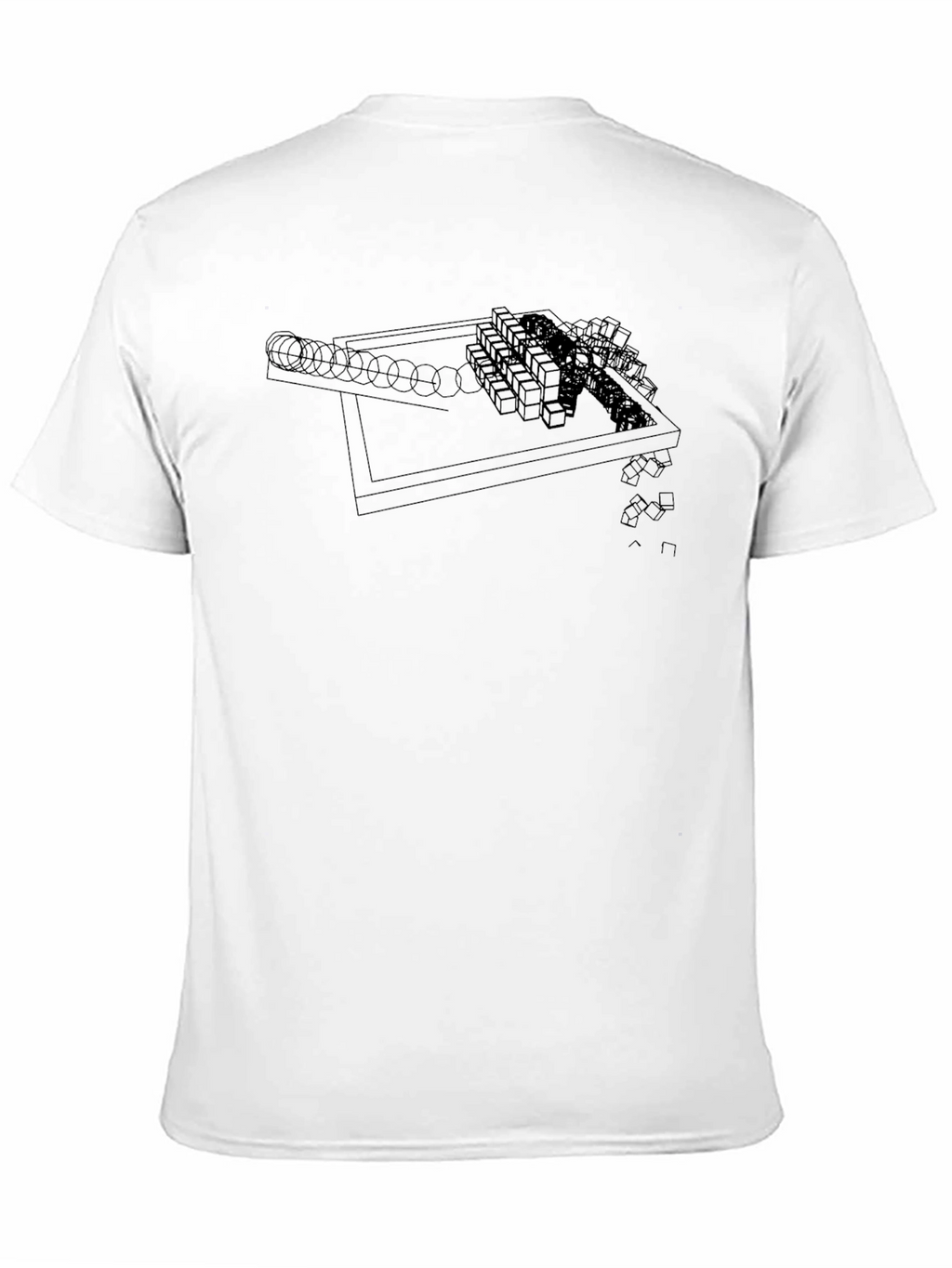 Abstract Geometric Graphic Black T-Shirt