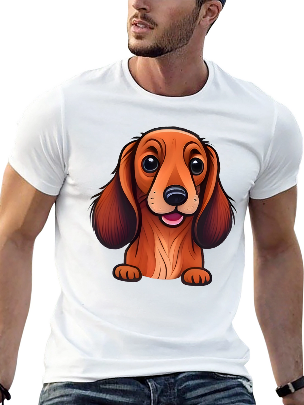Cute Dachshund Cartoon T-Shirt