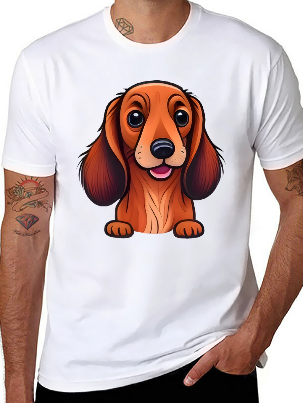 Cute Dachshund Cartoon T-Shirt