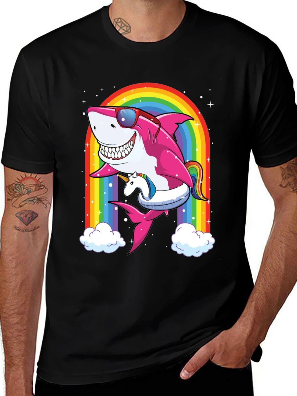 Shark Unicorn Rainbow T-Shirt