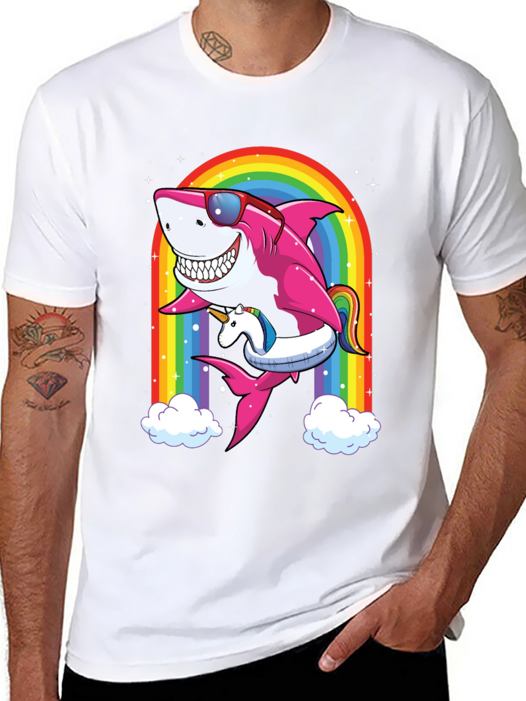Shark Unicorn Rainbow T-Shirt