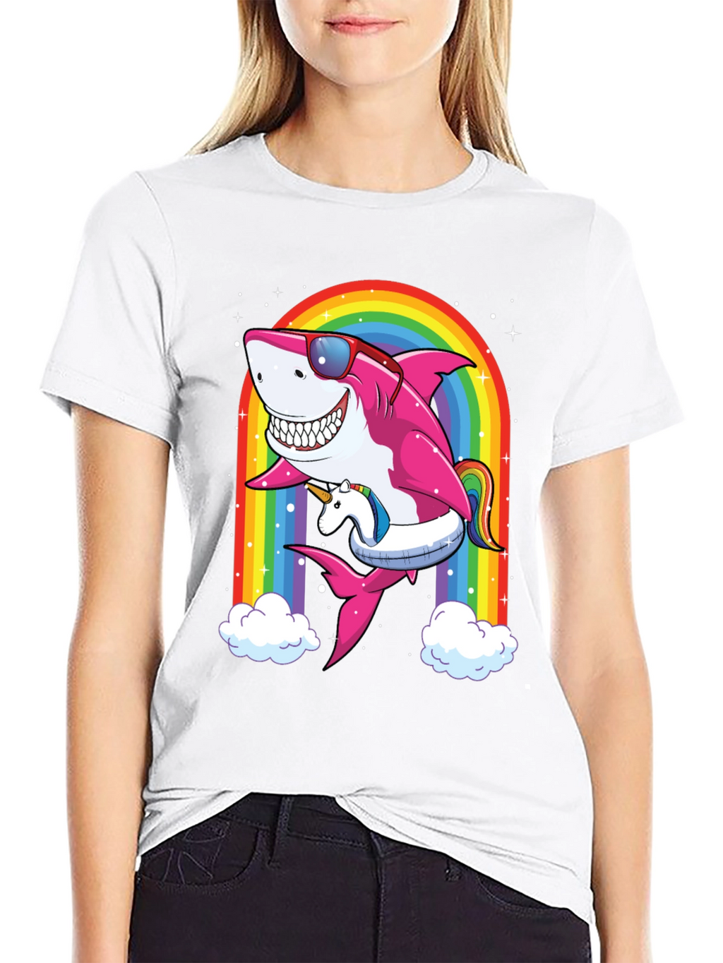 Shark Unicorn Rainbow T-Shirt