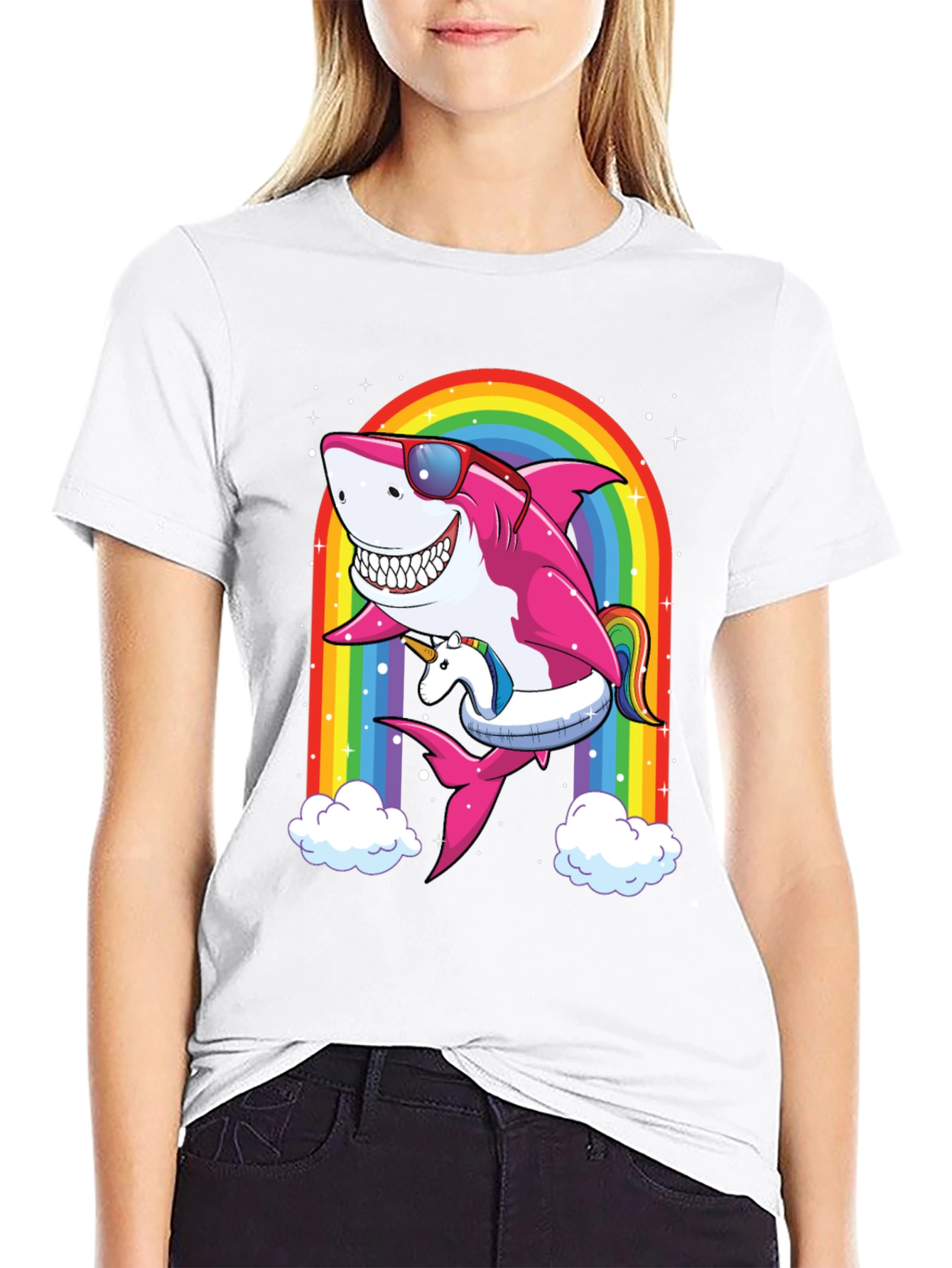 Shark Unicorn Rainbow T-Shirt