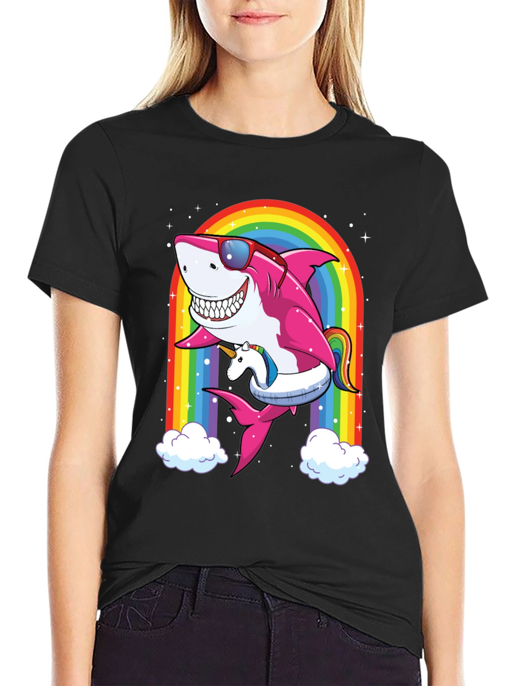 Shark Unicorn Rainbow T-Shirt