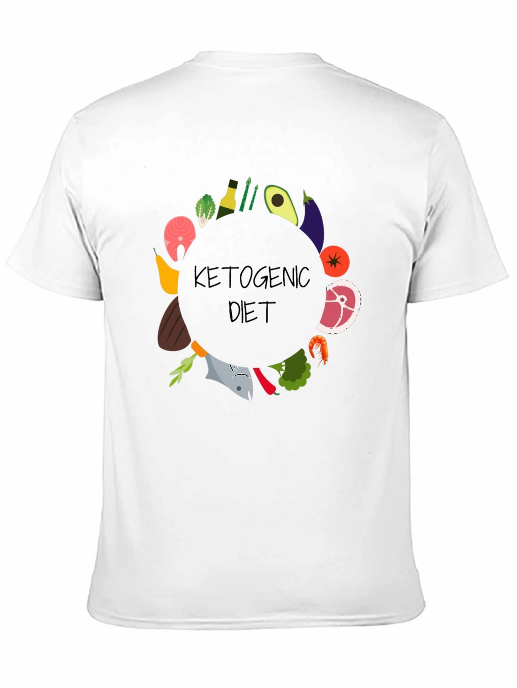 Ketogenic Diet T-Shirt - Food Circle Design