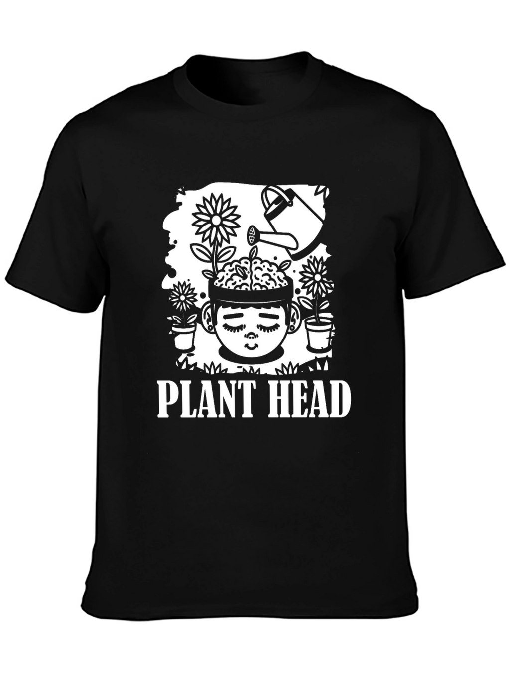 Plant Head Graphic Tee - Quirky Unisex T-Shirt