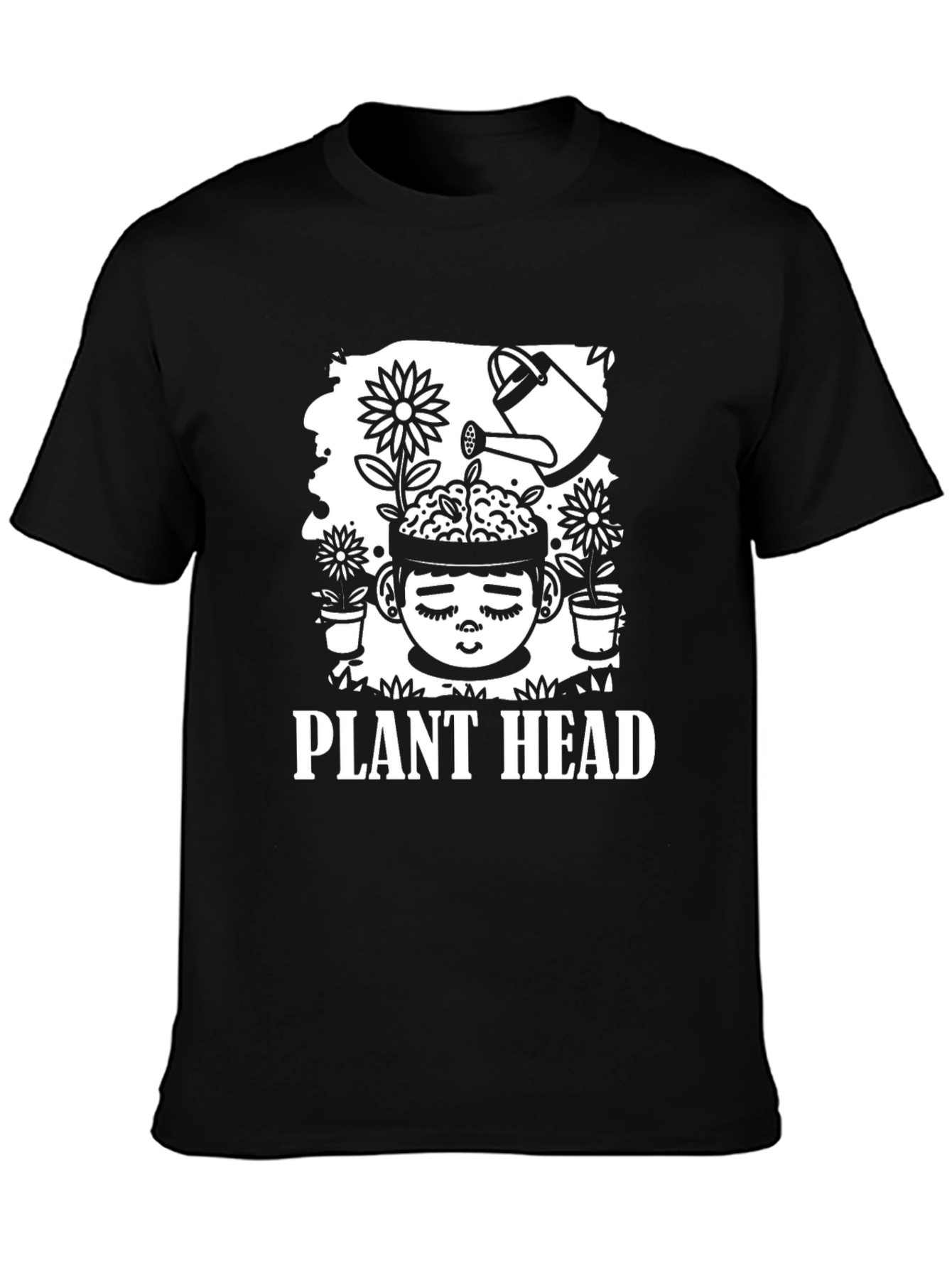 Plant Head Graphic Tee - Quirky Unisex T-Shirt