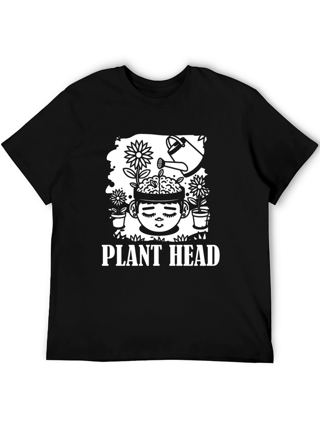 Plant Head Graphic Tee - Quirky Unisex T-Shirt