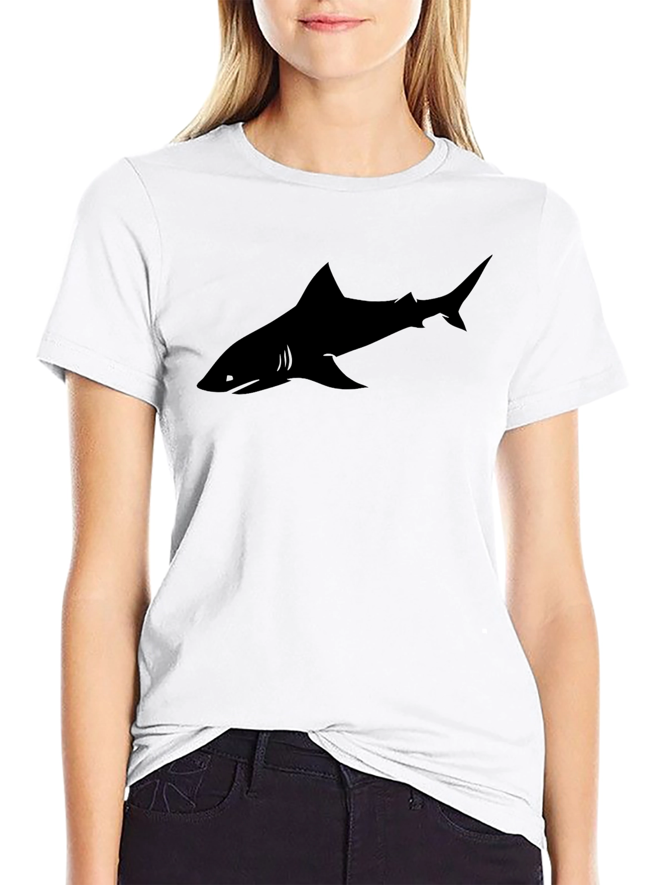 Shark Graphic Black T-Shirt
