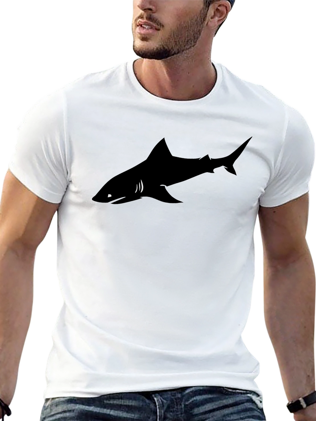 Shark Graphic Black T-Shirt