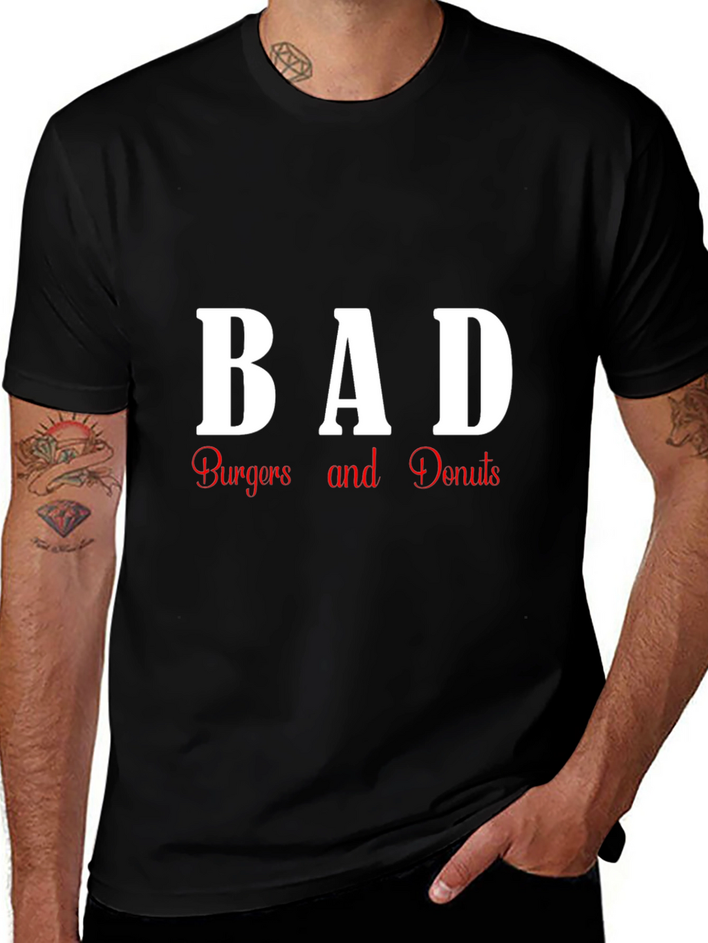 BAD Burgers and Donuts Graphic T-Shirt