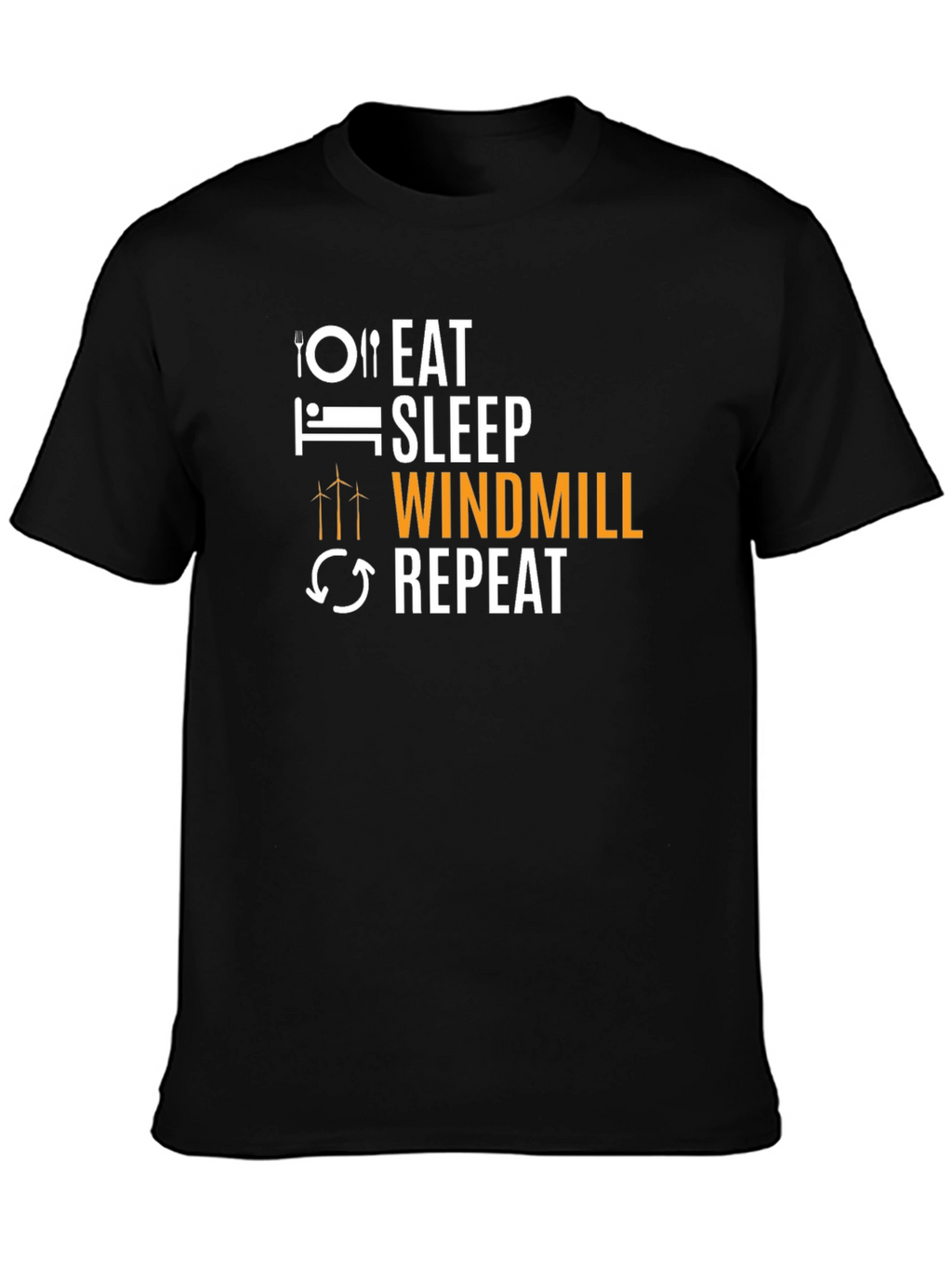 Eat Sleep Windmill Repeat Graphic T-Shirt