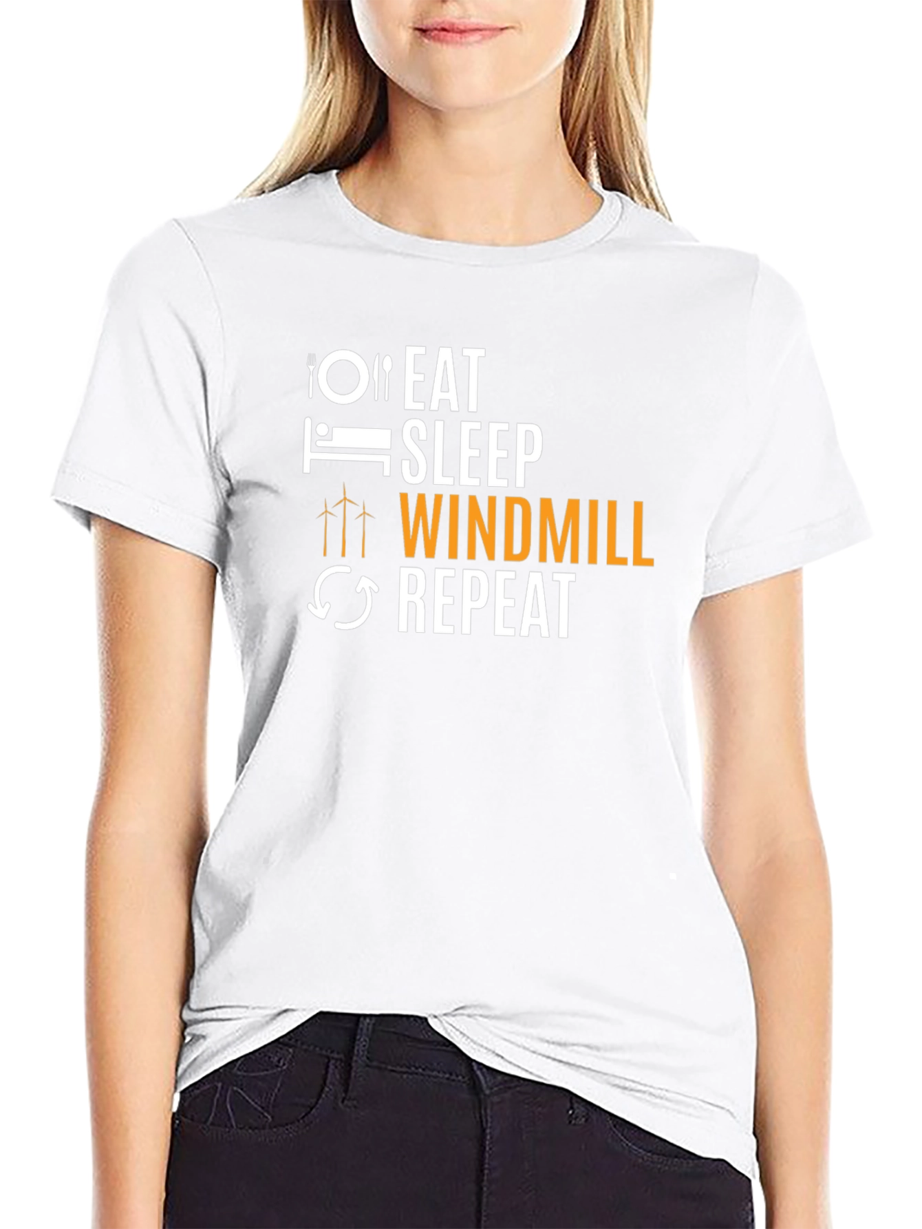Eat Sleep Windmill Repeat Graphic T-Shirt