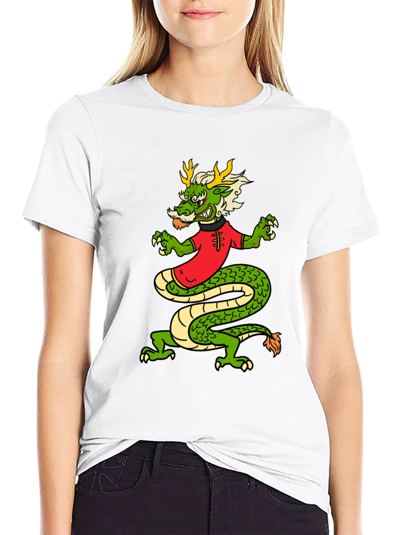 Dragon Graphic Tee - Mens Short Sleeve Black T-Shirt