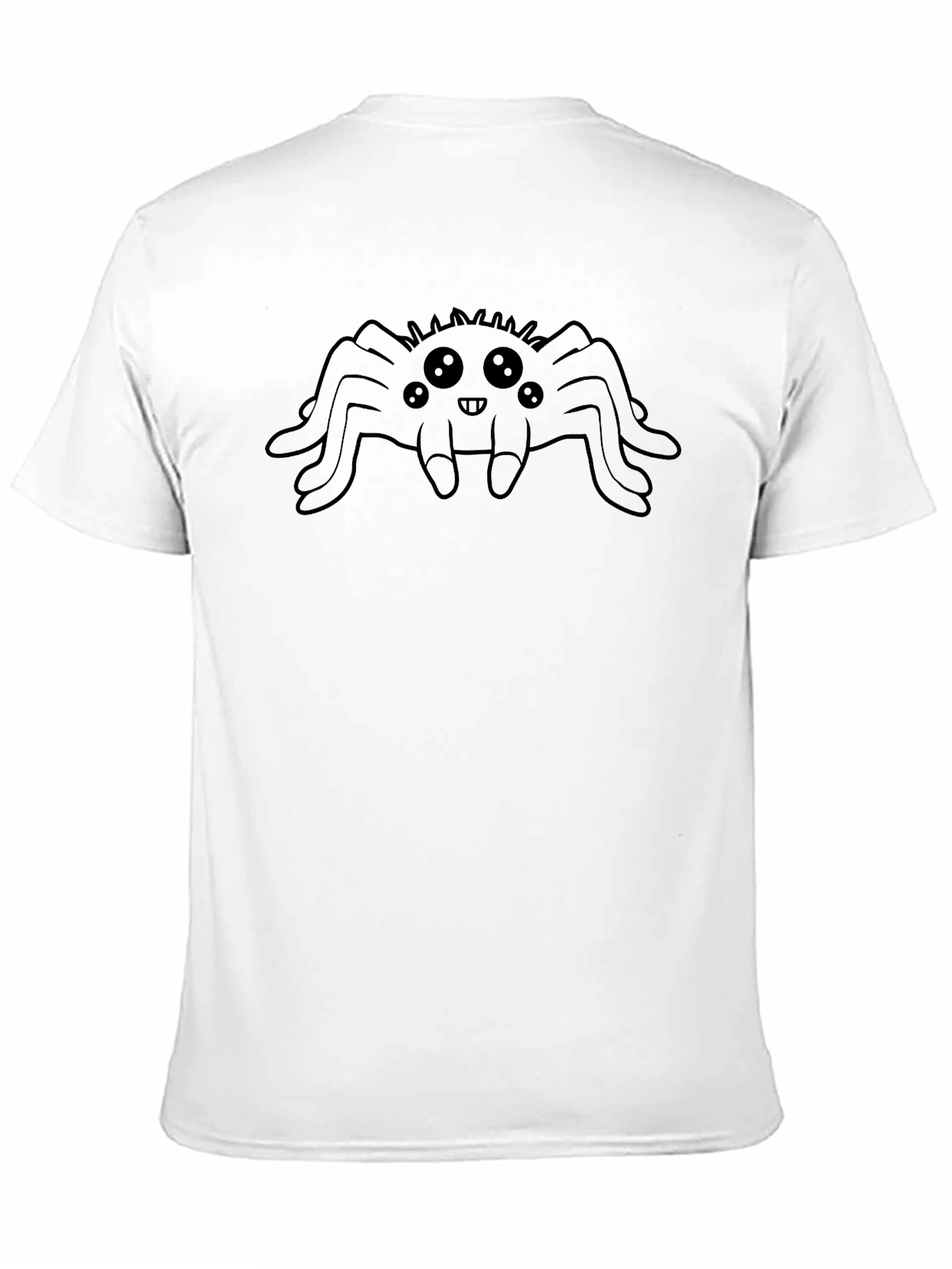 Cute Spider Graphic Black T-Shirt