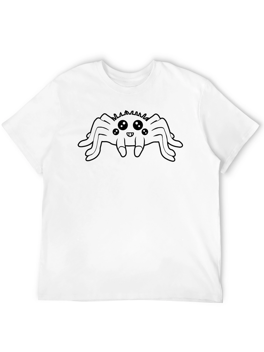 Cute Spider Graphic Black T-Shirt