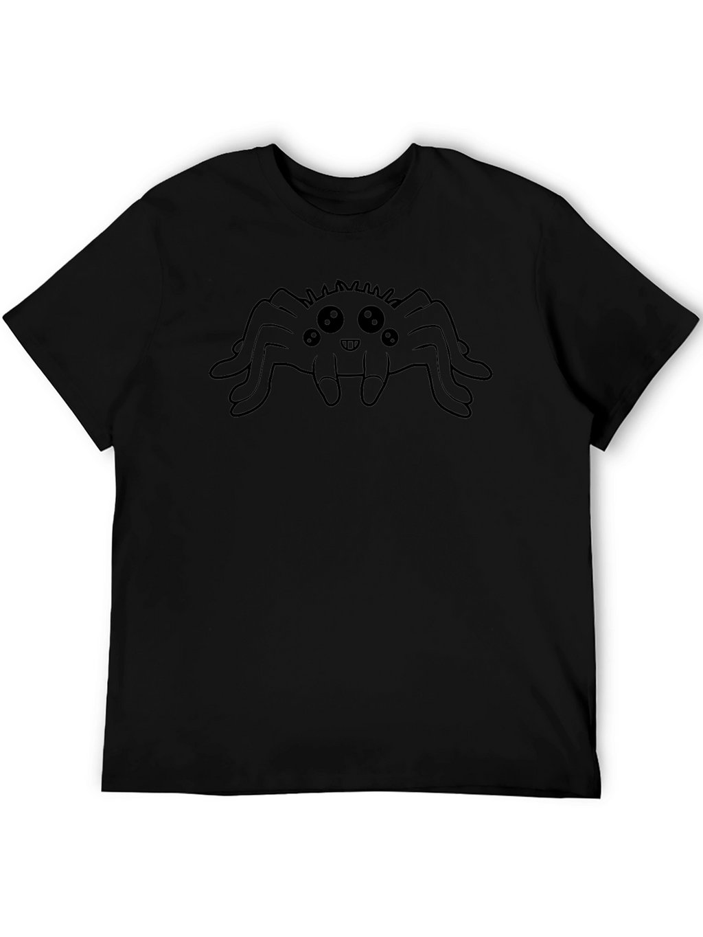 Cute Spider Graphic Black T-Shirt