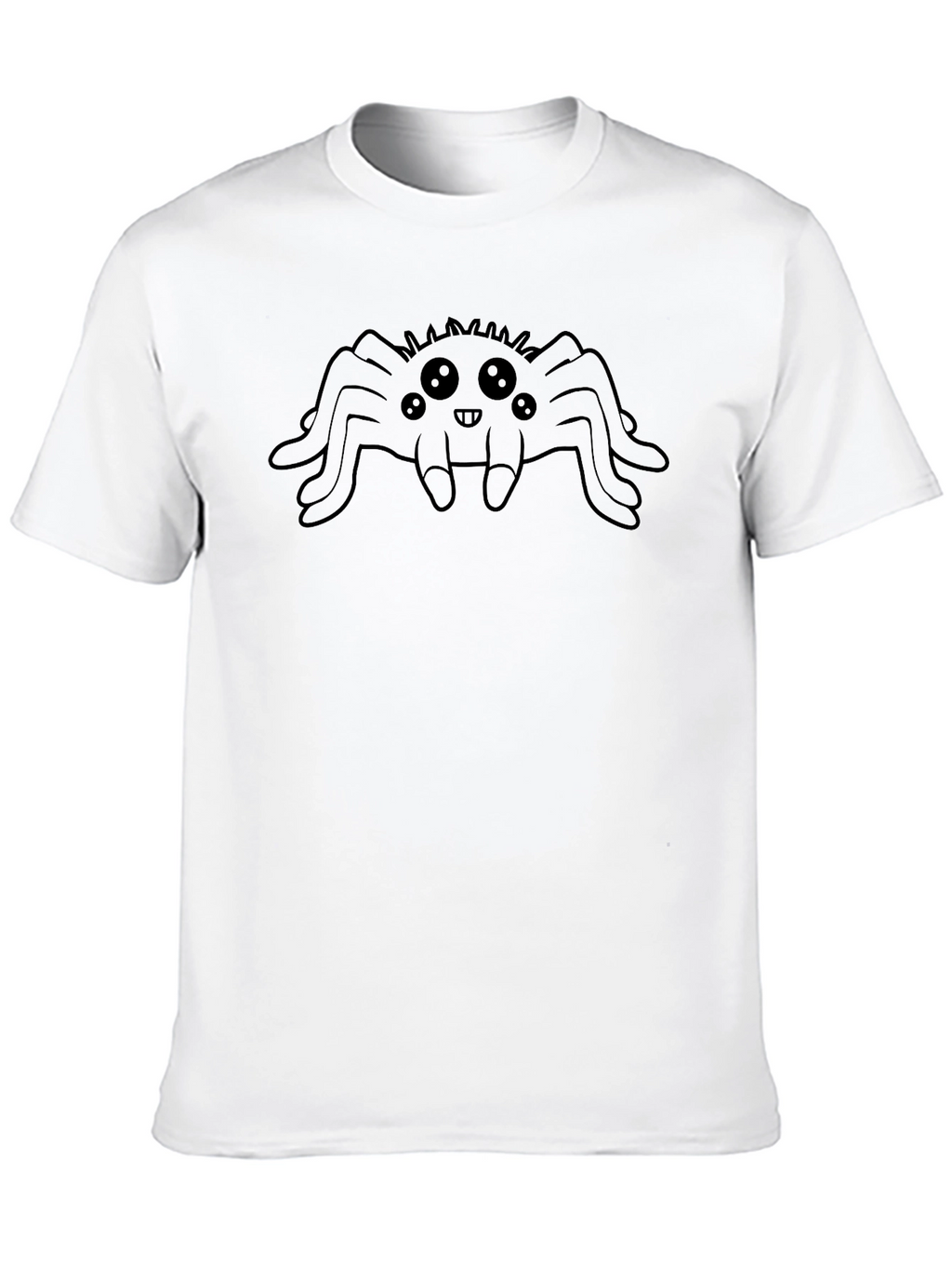 Cute Spider Graphic Black T-Shirt