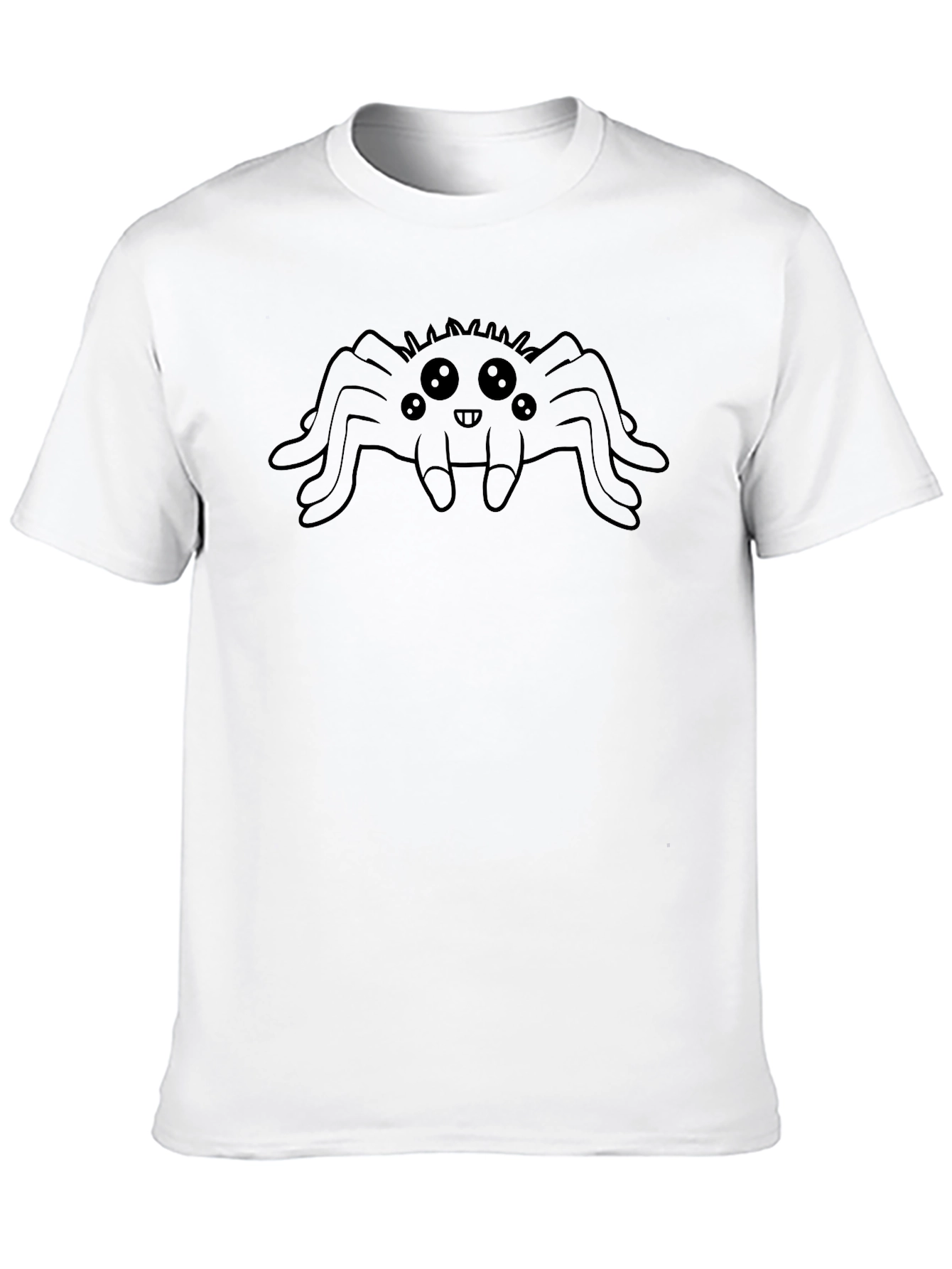 Cute Spider Graphic Black T-Shirt
