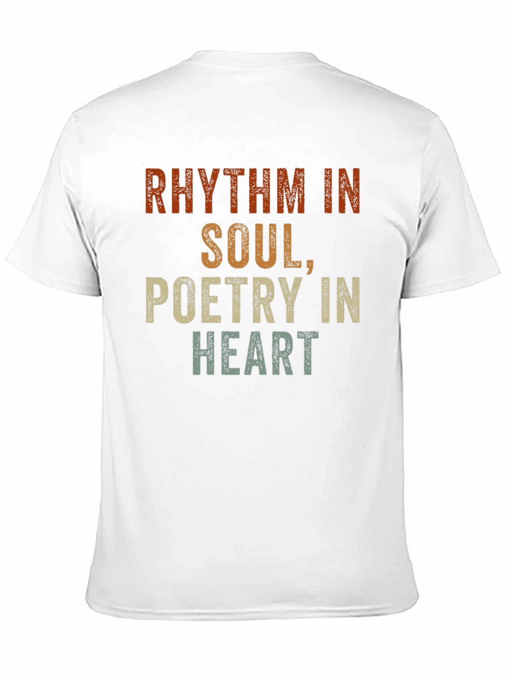 Rhythm in Soul Poetry in Heart Black T-Shirt