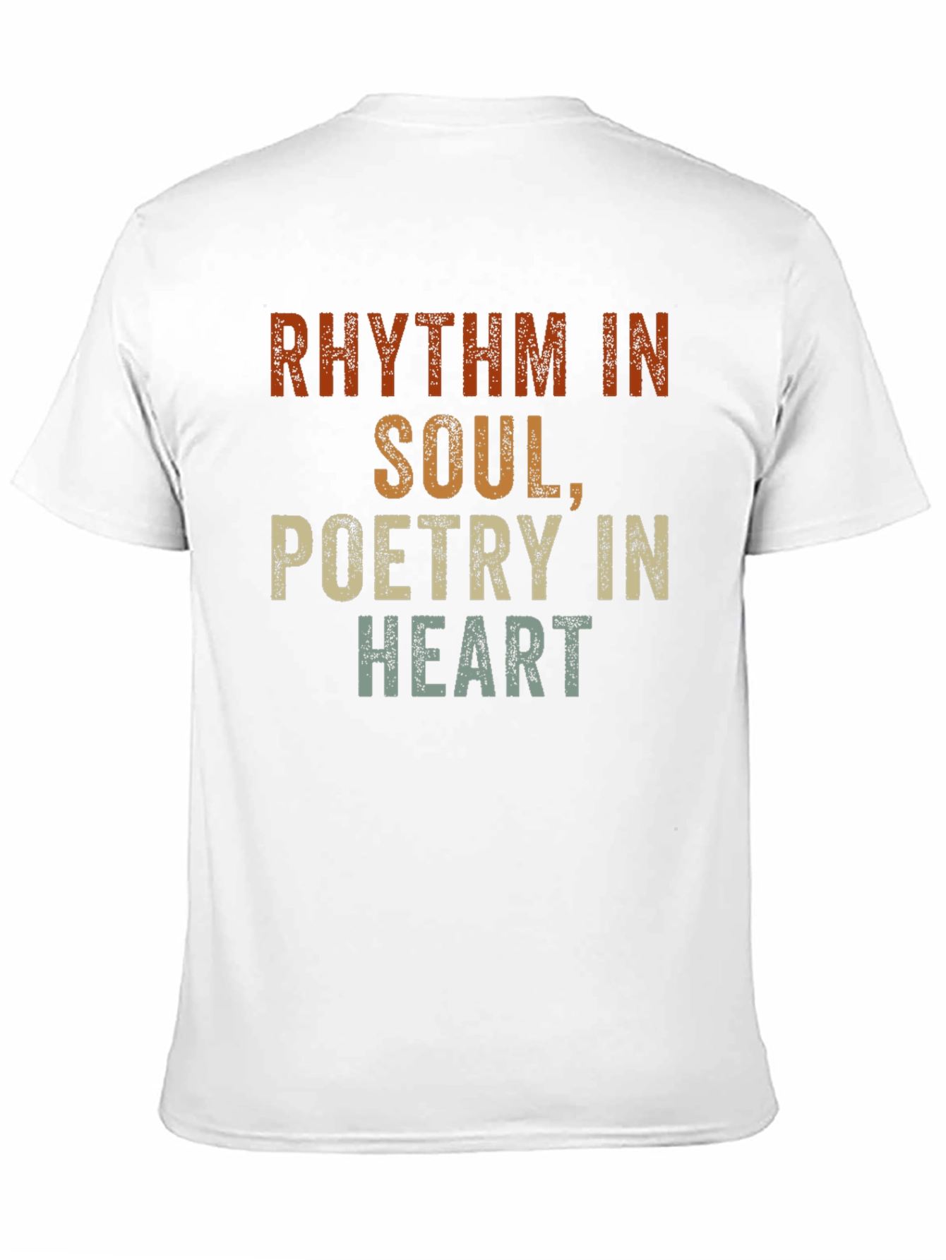 Rhythm in Soul Poetry in Heart Black T-Shirt