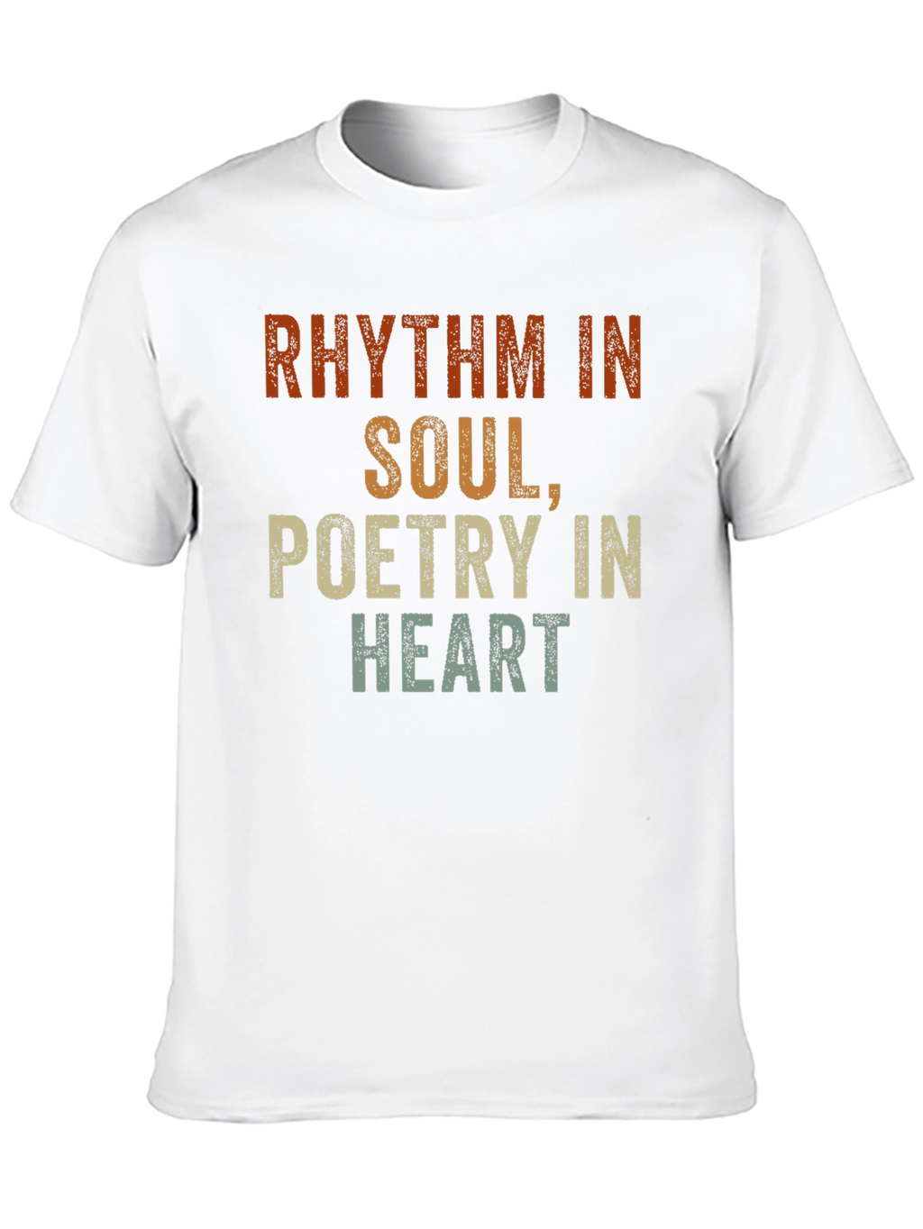 Rhythm in Soul Poetry in Heart Black T-Shirt