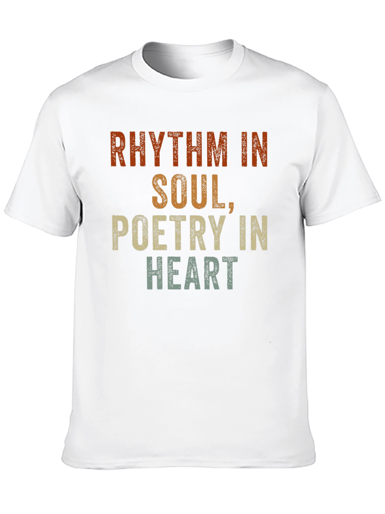 Rhythm in Soul Poetry in Heart Black T-Shirt