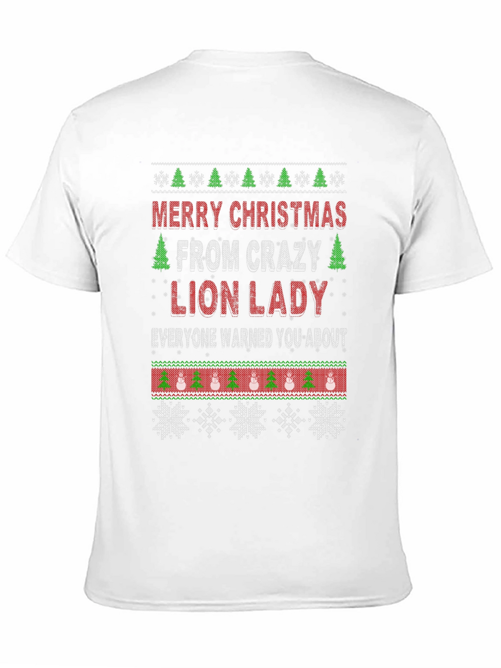 Crazy Lion Lady Christmas Graphic Tee