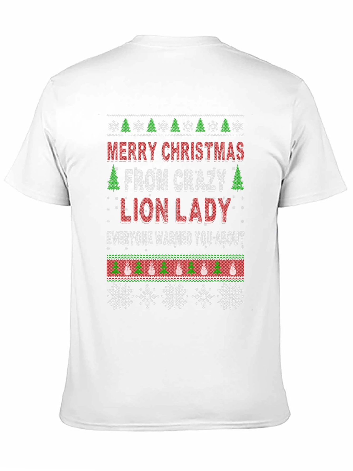 Crazy Lion Lady Christmas Graphic Tee