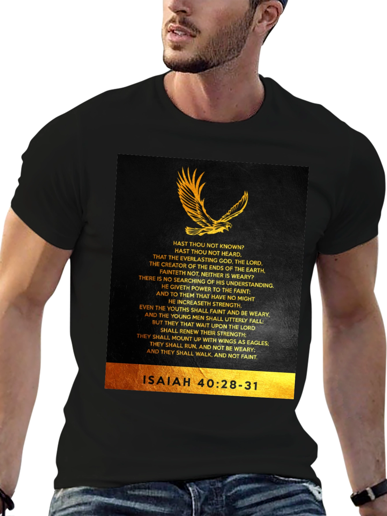 Isaiah 40:28-31 Eagle Graphic T-Shirt