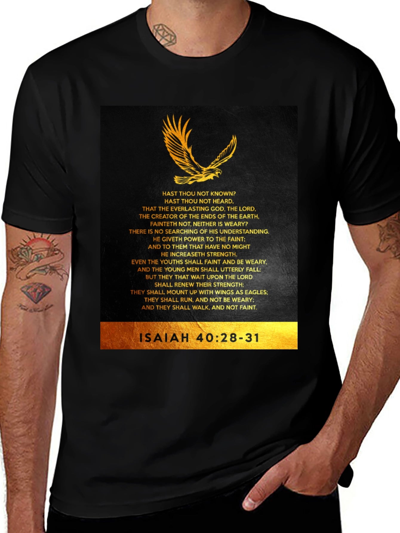 Isaiah 40:28-31 Eagle Graphic T-Shirt