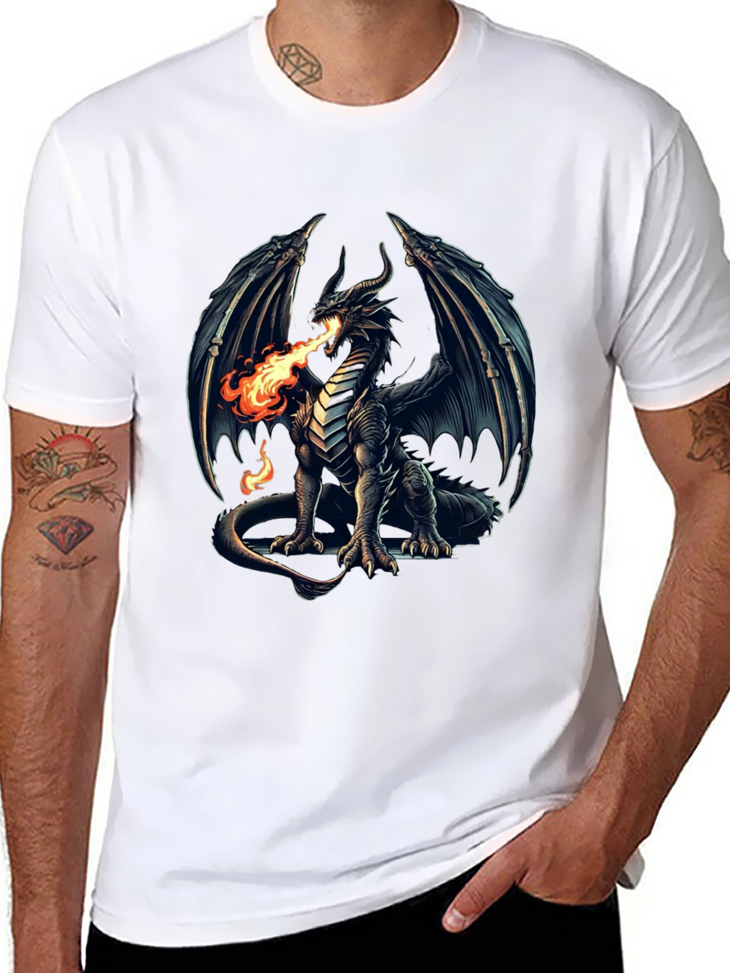 Dragon Fire T-Shirt - Fantasy Graphic Tee