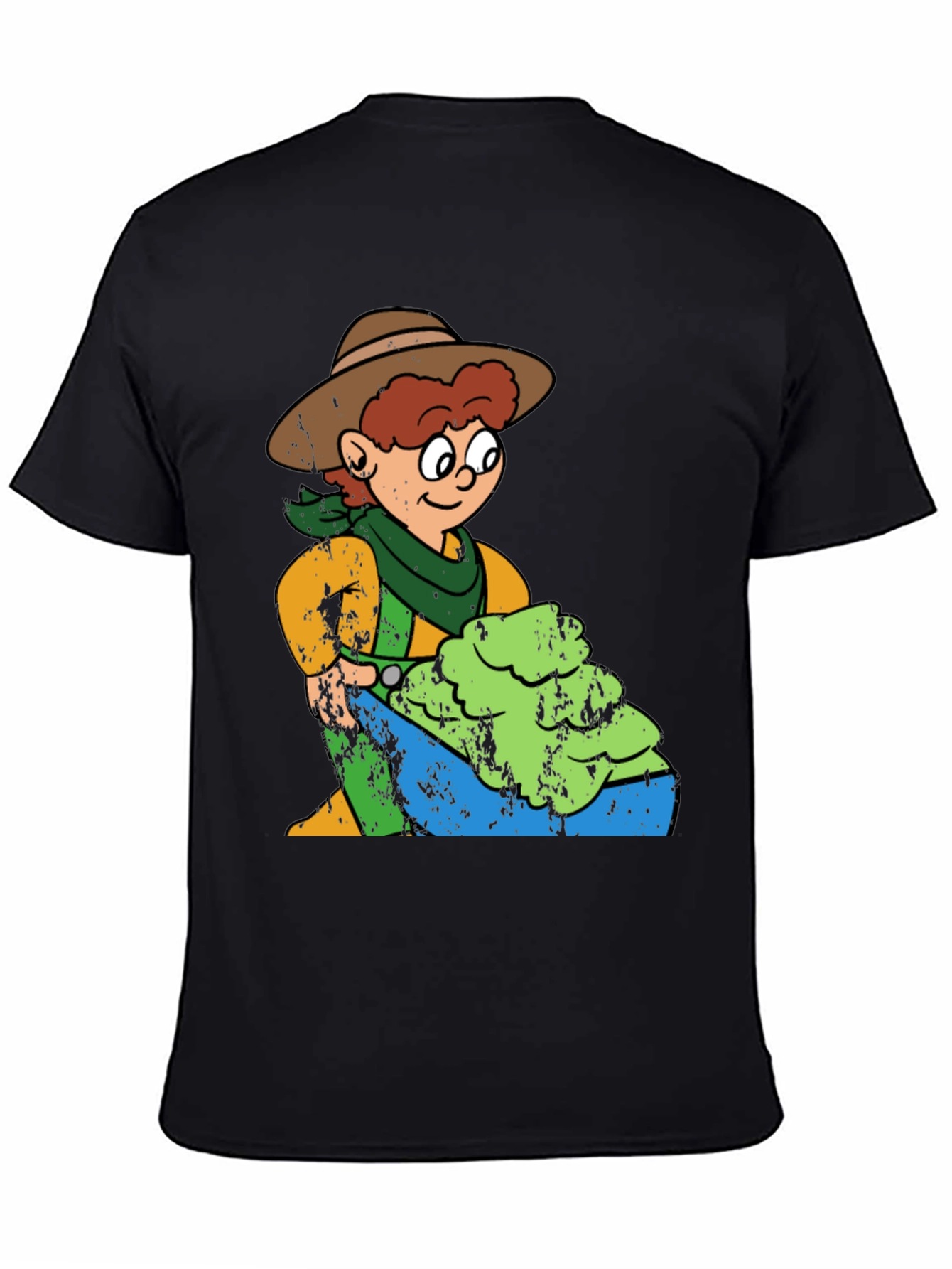 Cartoon Cowboy Graphic T-Shirt