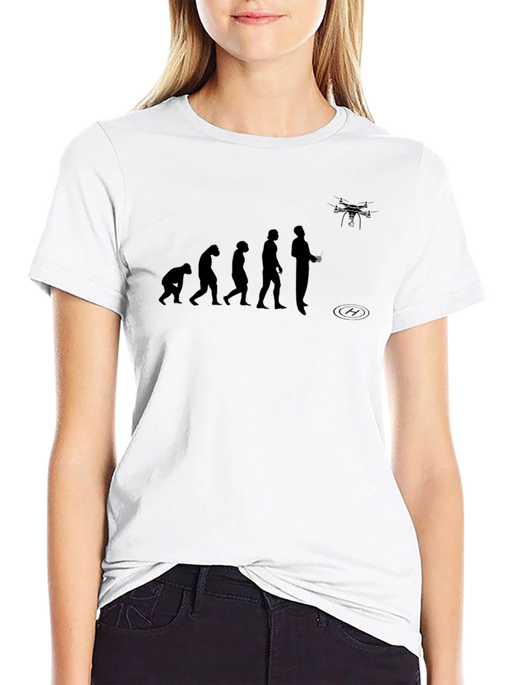 Drone Evolution Graphic T-Shirt - Black
