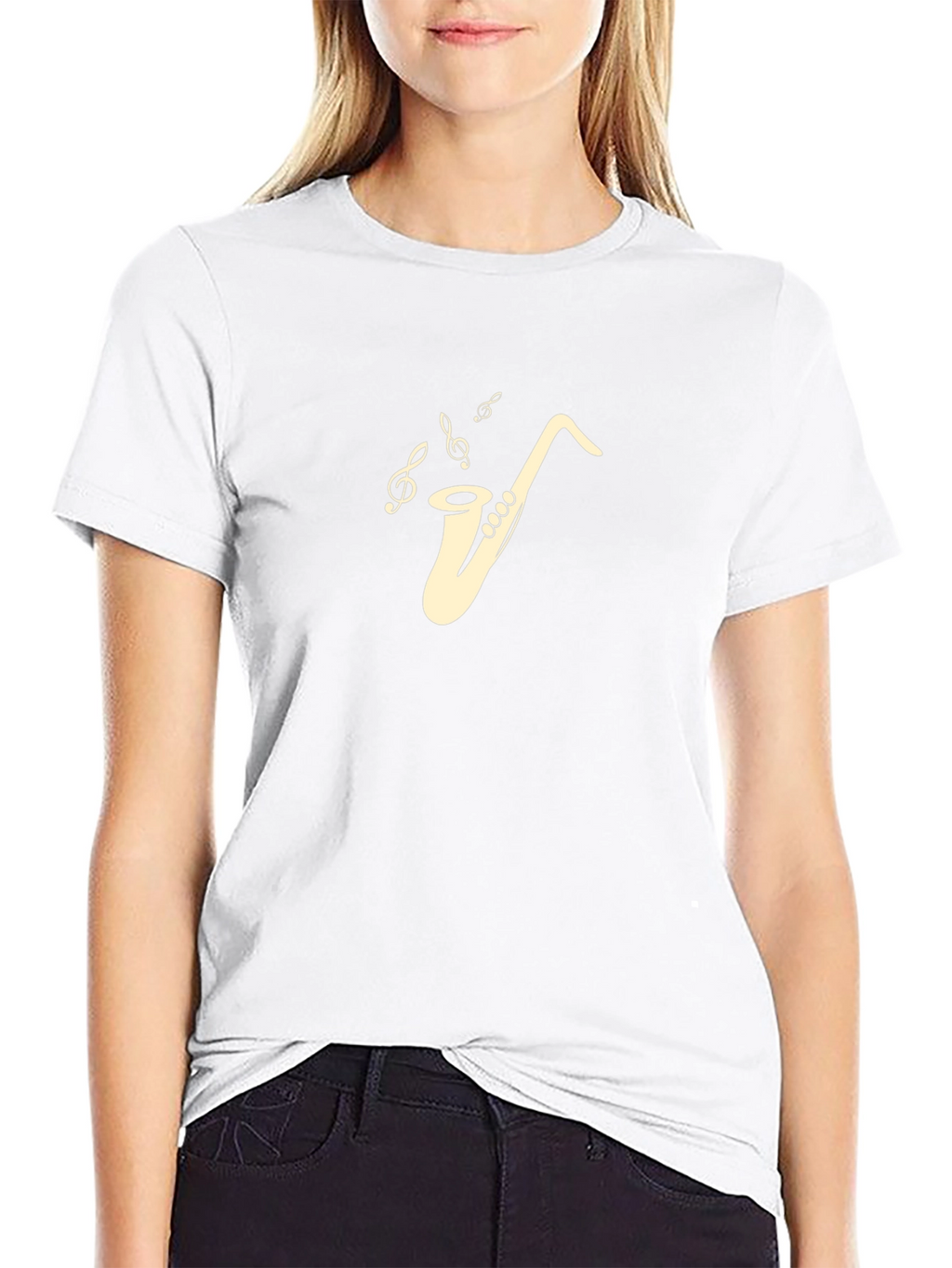 Saxophone Music Lover Black T-Shirt