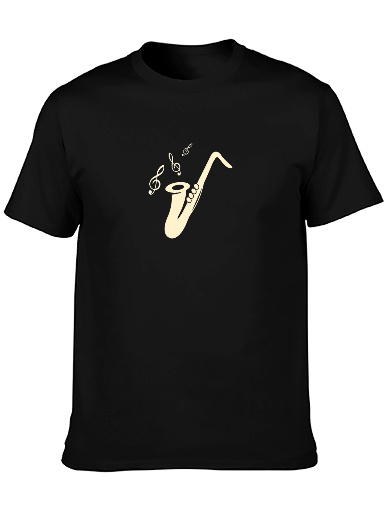 Saxophone Music Lover Black T-Shirt