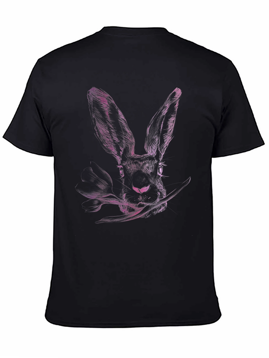 Rabbit Graphic Print Crew Neck T-Shirt