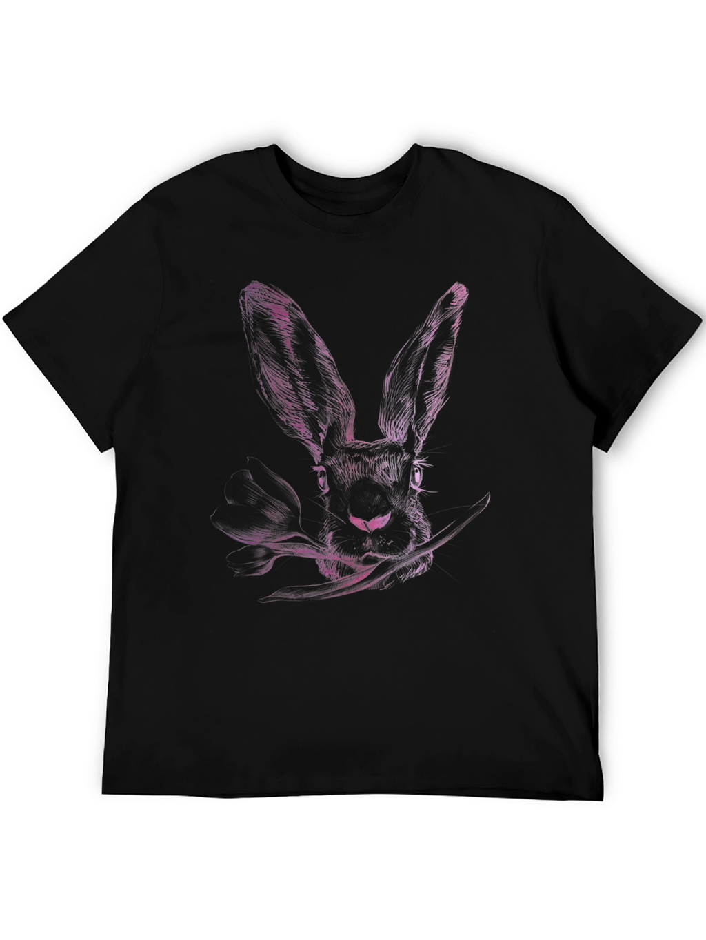 Rabbit Graphic Print Crew Neck T-Shirt