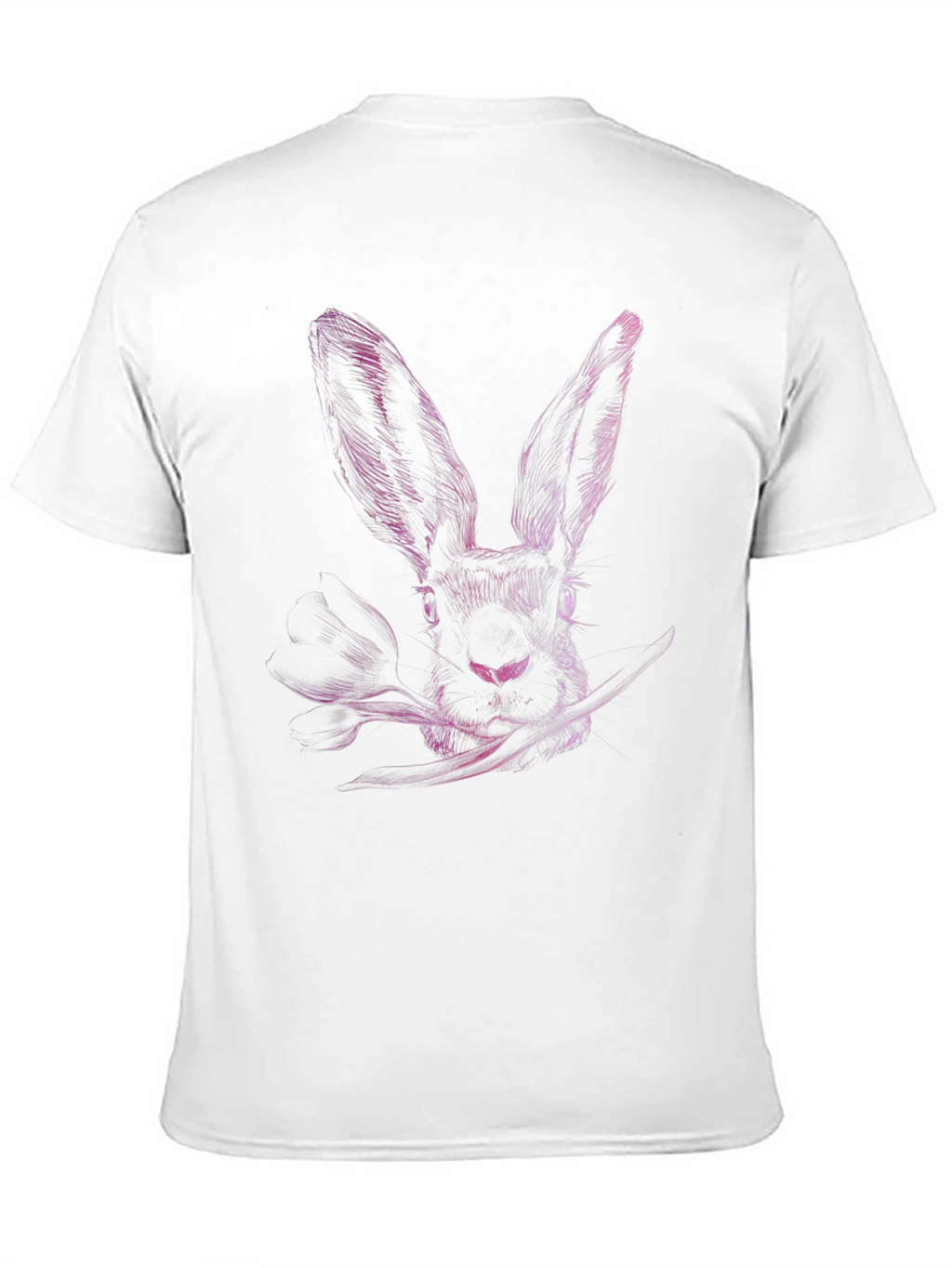 Rabbit Graphic Print Crew Neck T-Shirt