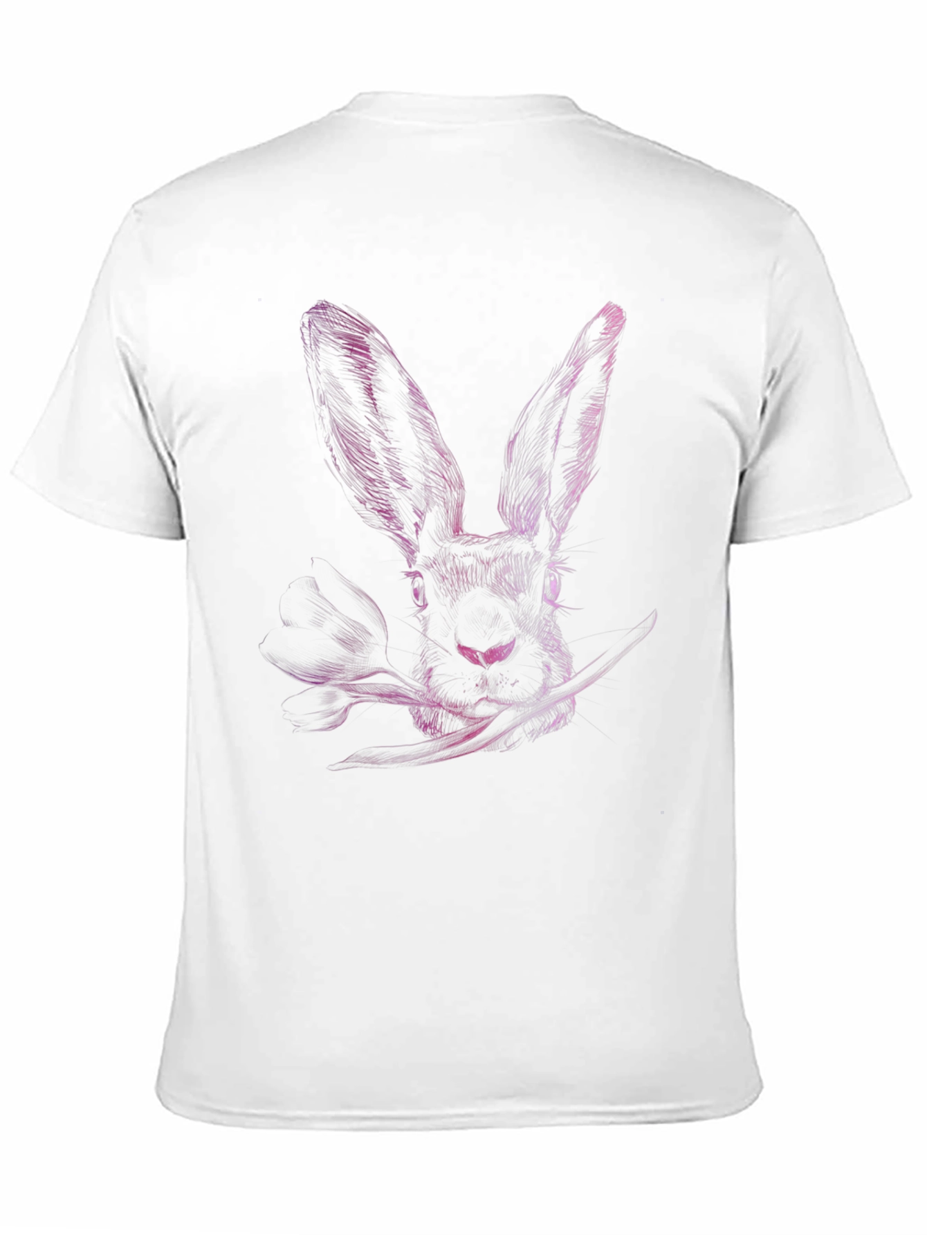 Rabbit Graphic Print Crew Neck T-Shirt