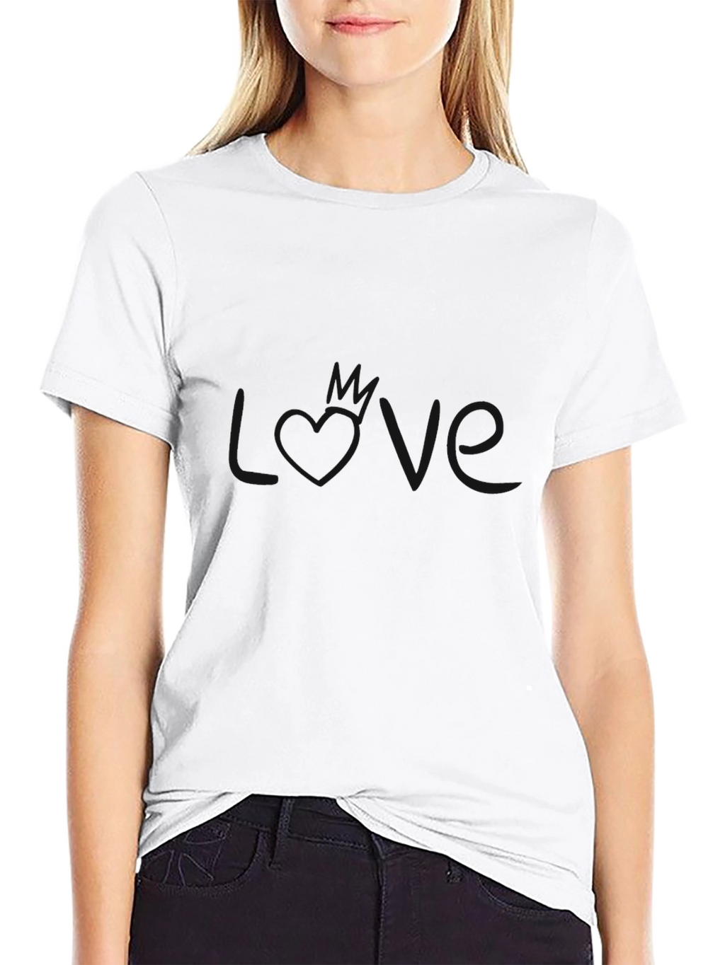 Mens Basic Black Crew Neck T-Shirt