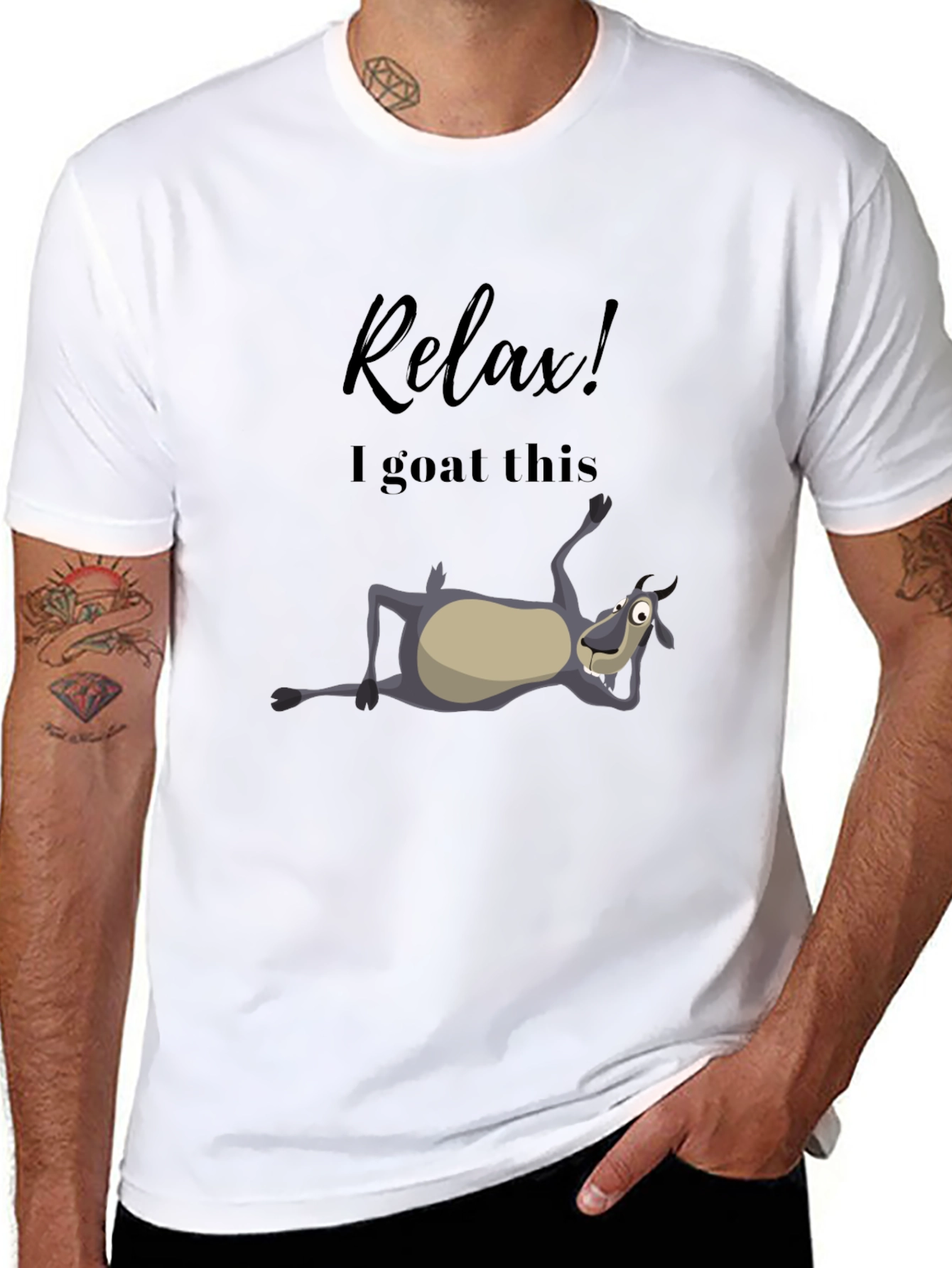 Relax! I Goat This Black T-Shirt