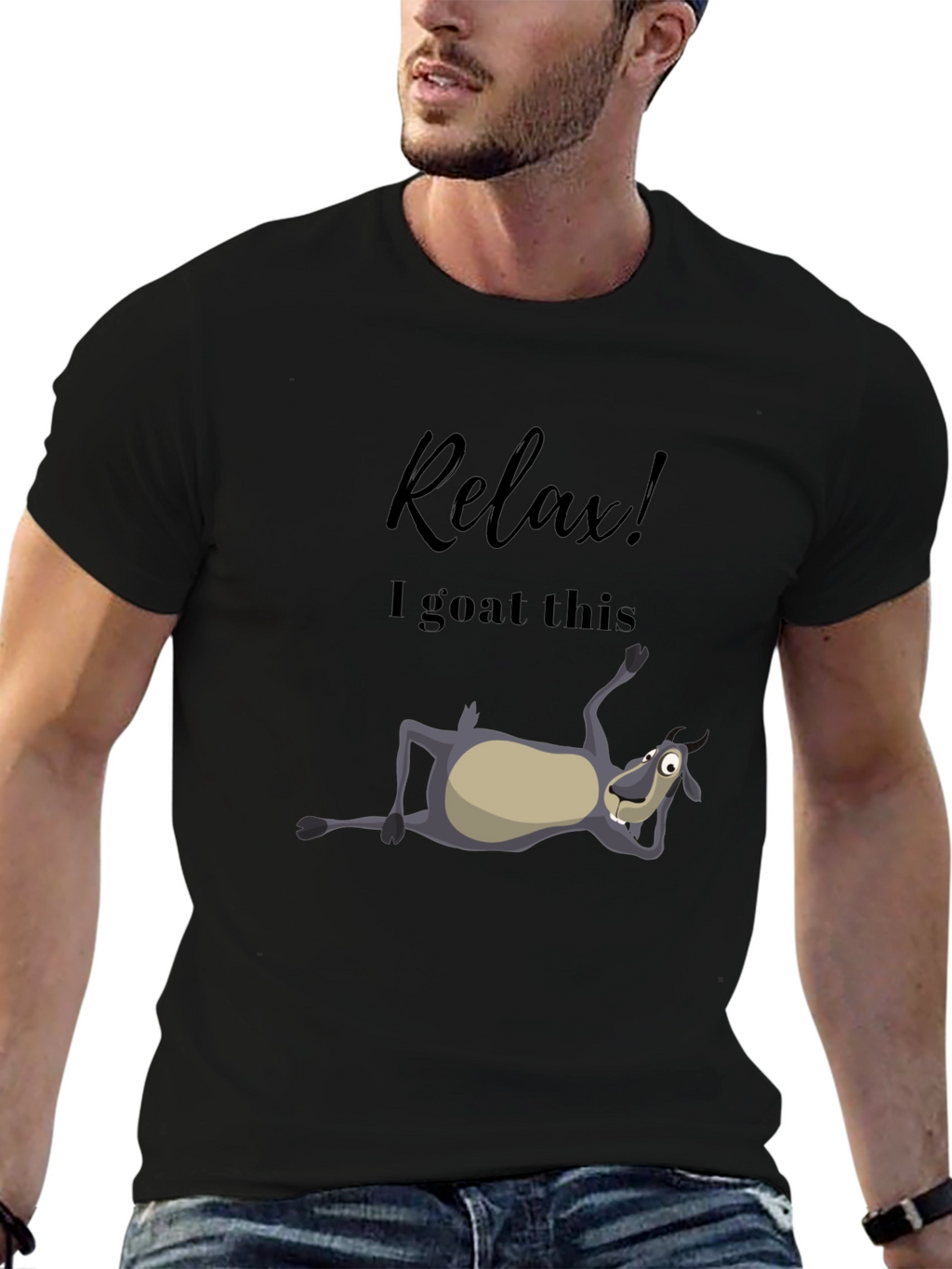 Relax! I Goat This Black T-Shirt