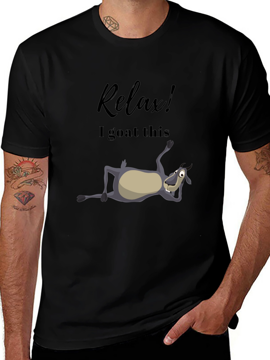 Relax! I Goat This Black T-Shirt